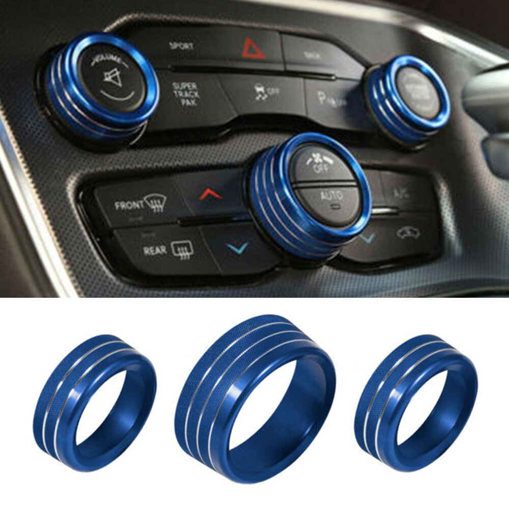 Climate Volume Turn Knob Fits 2014-2021 for Jeep Grand Cherokee Blue - n