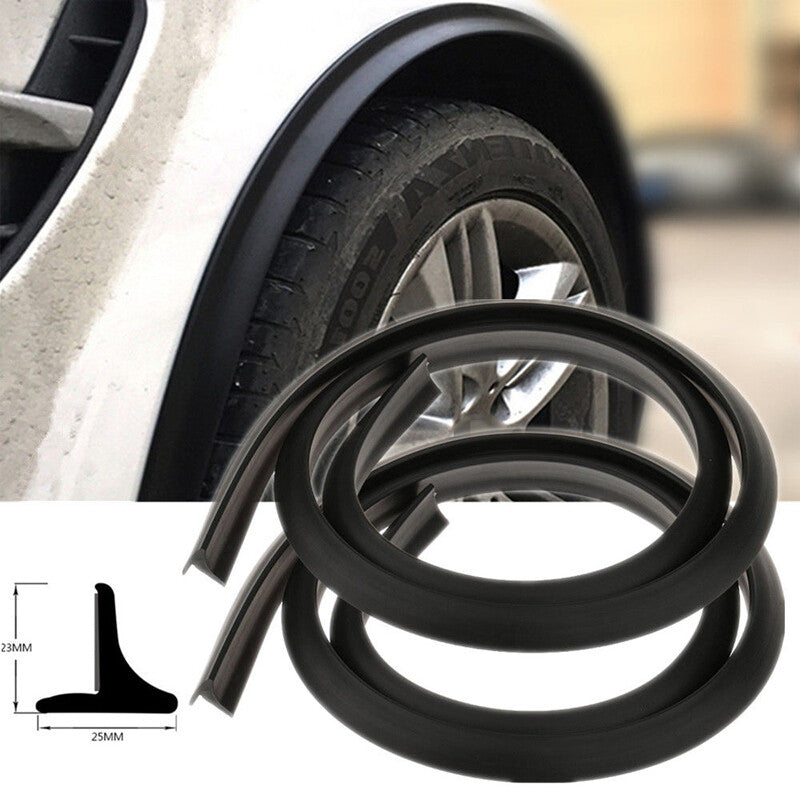 4-pack 1.5-meter car mudguard flare protection wheel molding strip edge rubber - n