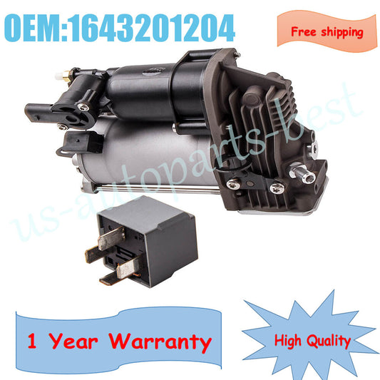 Air Suspension Compressor Pump + Relay for Mercedes Benz W164 X164 GL450 GL550