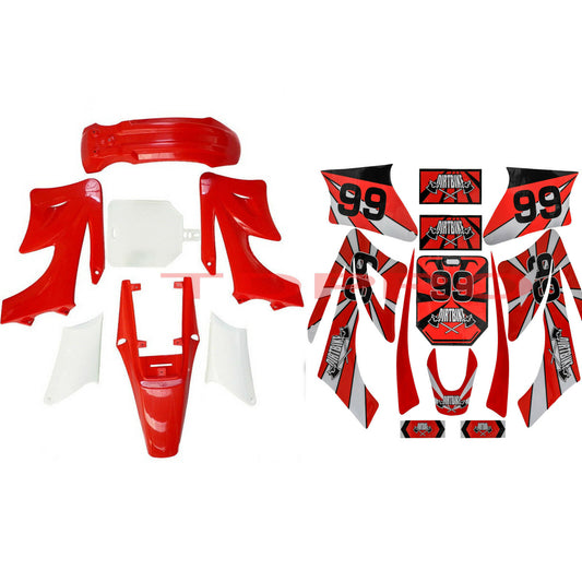 Apollo Plastic Fender Rectifier Kit with Graphics for Orion Pit Dirt Bike 125cc 150cc