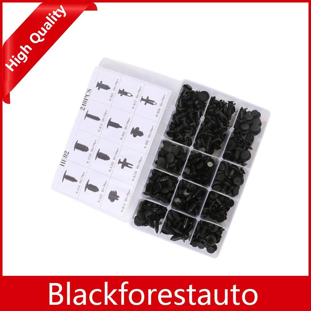 240Pcs Radiator Shield Retainers Clip Set for Ford for Toyota for Honda for Chrysler 12 Size