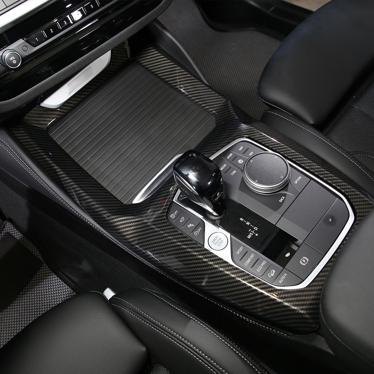 Black Interior Center Gear Shift Head Cover Trim for Infiniti QX80 2013-17 - v