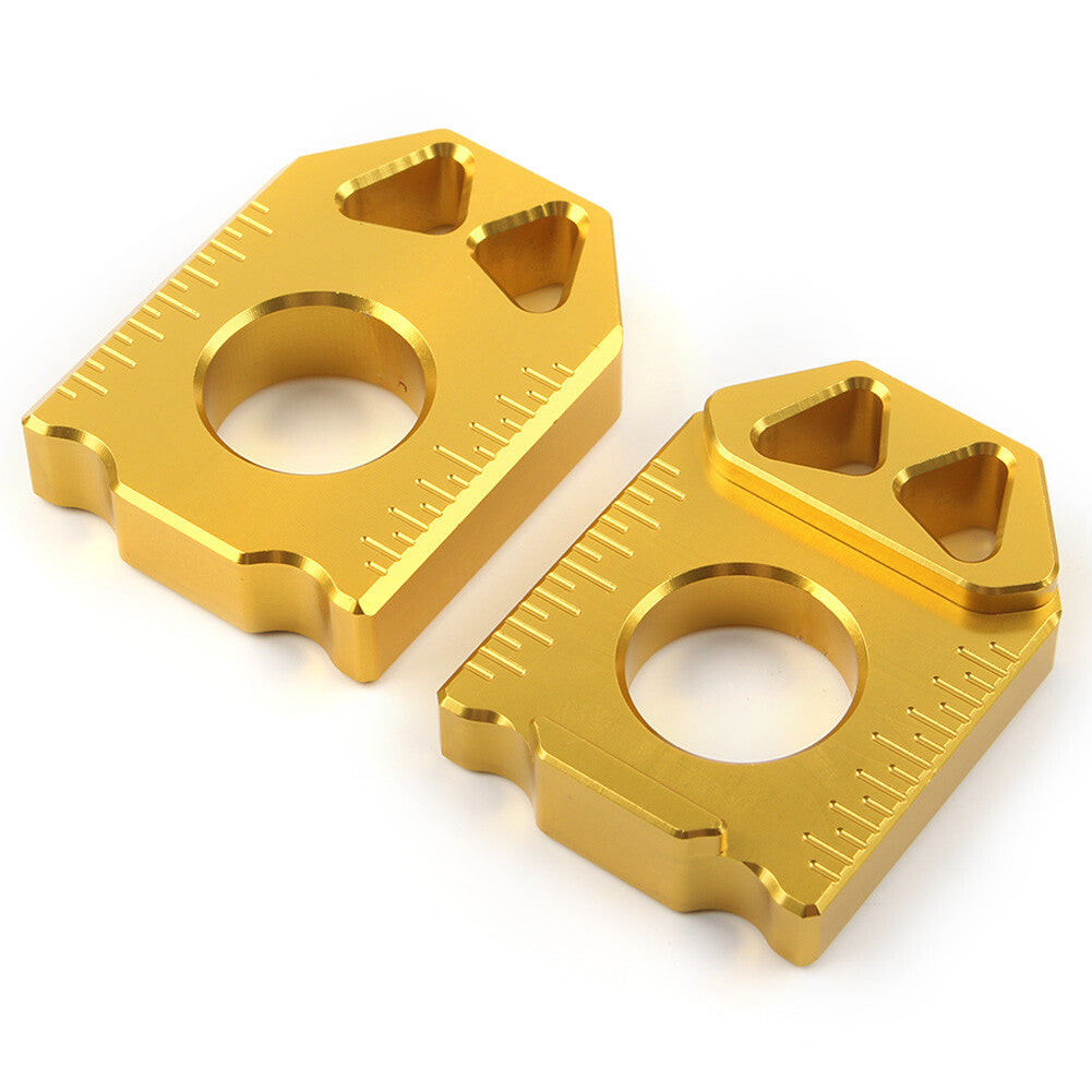 for SUZUKI DRZ400SM 2004-2015 CNC Rear Chain Adjuster Axle Block Gold