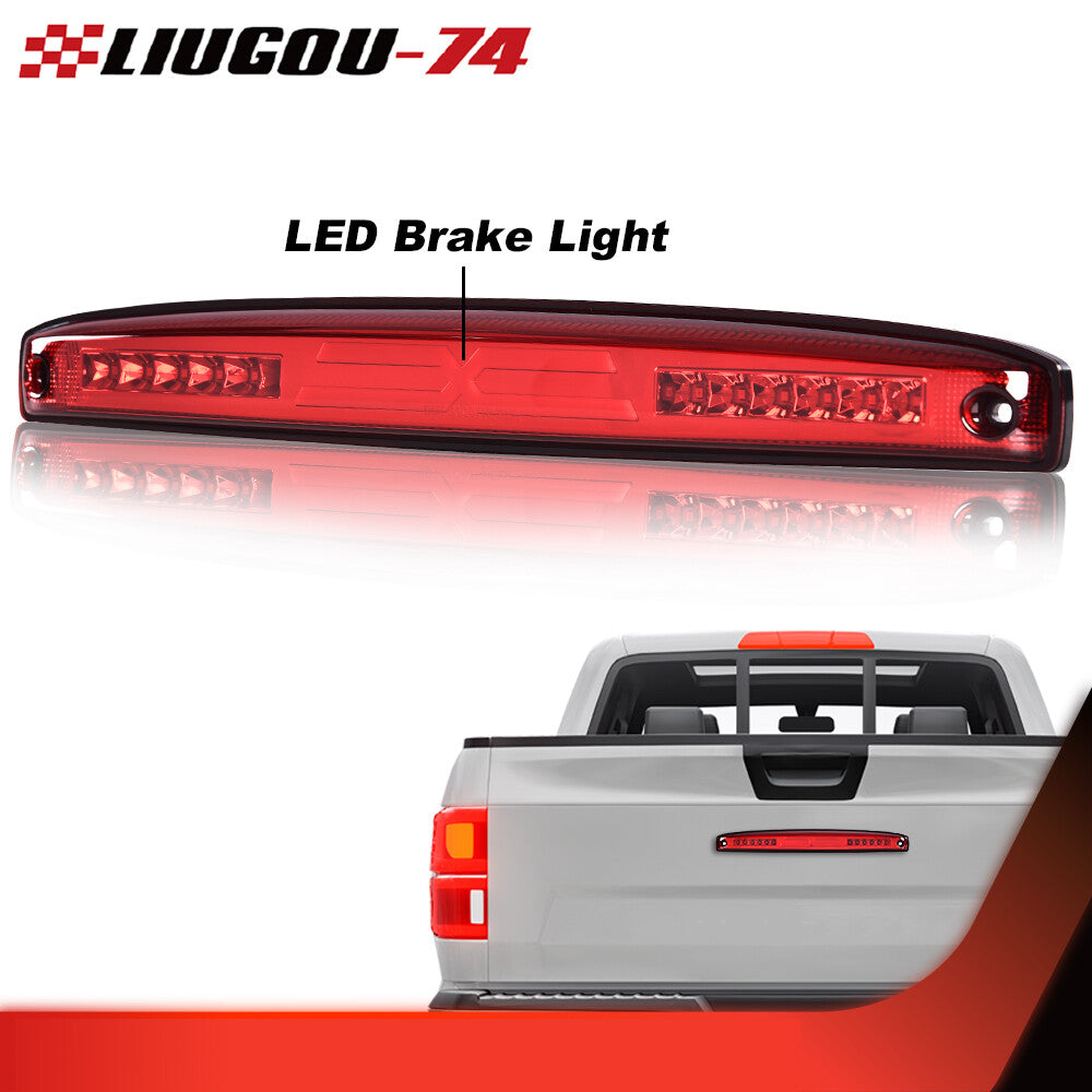 Fit For 2003-06 for Dodge for Ram Third Brake Light 3D LED Rear Center Tailgate Lamp Red v