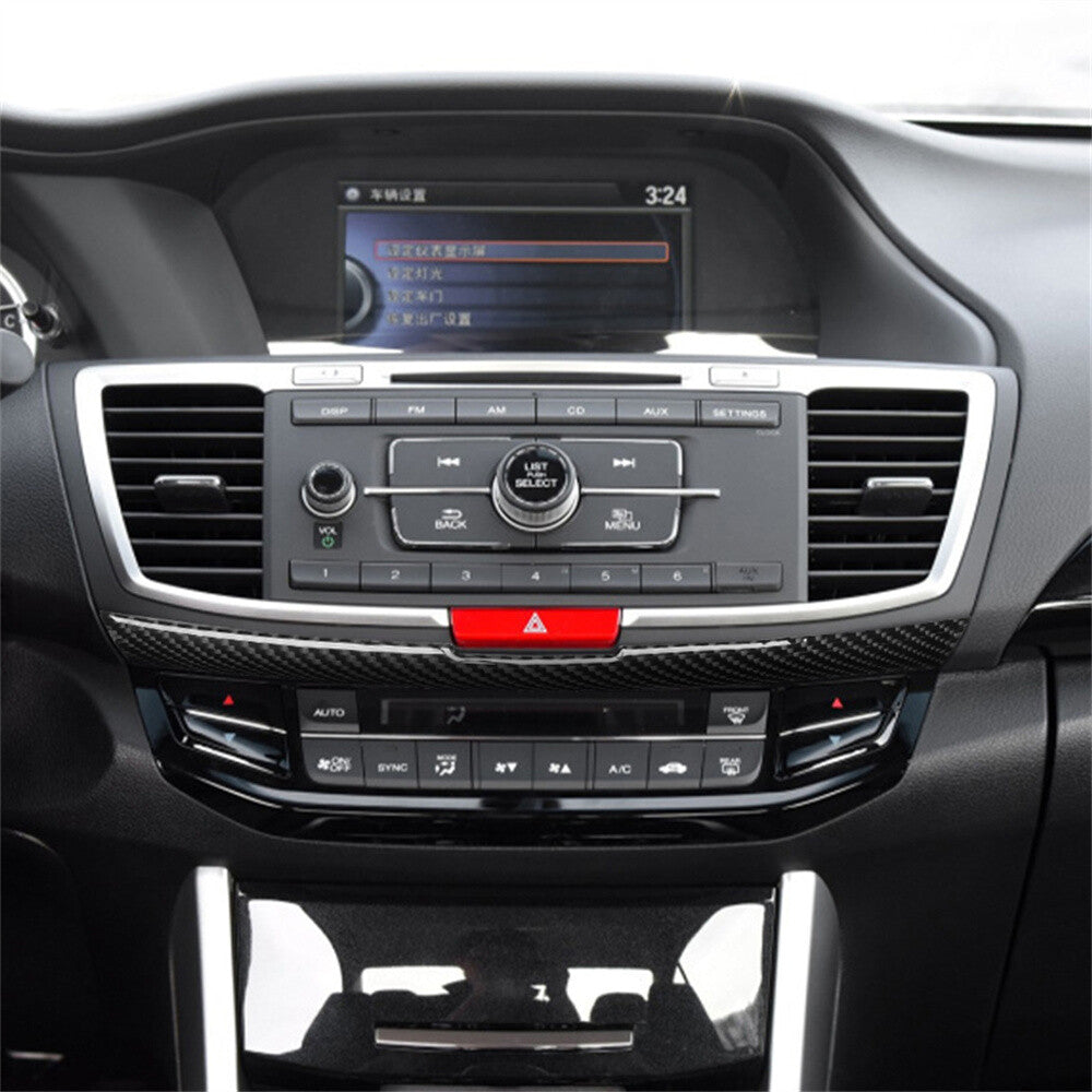 Carbon Fiber Center Air Vent Outlet Lower Panel Cover for Honda Accord 2013-2017