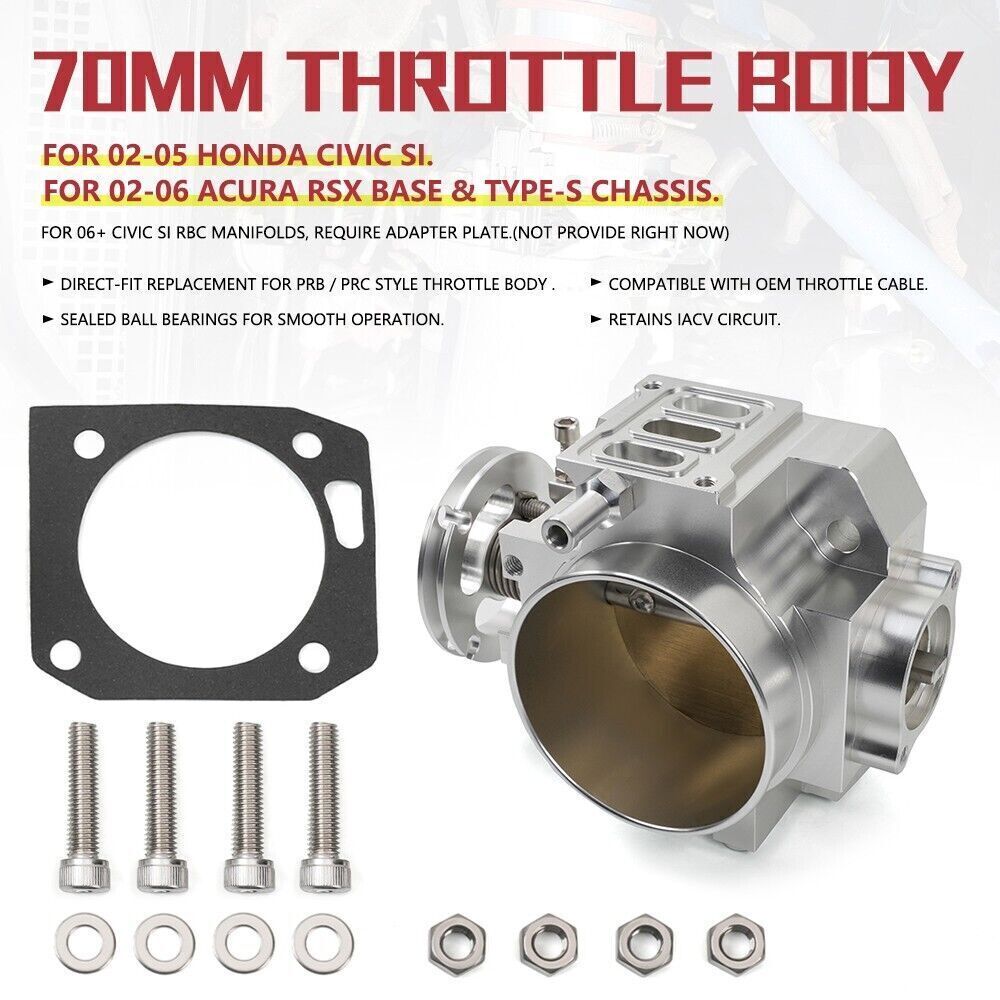 70mm Intake Manifold Throttle Body Plate Assembly for K-series K20 K20A2 Engine Q