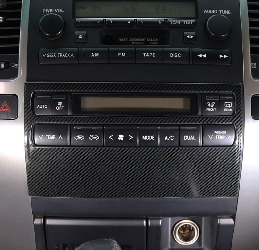Carbon Fiber Air Condition Panel Frame Cover Trim for Toyota Prado FJ120 03-2009