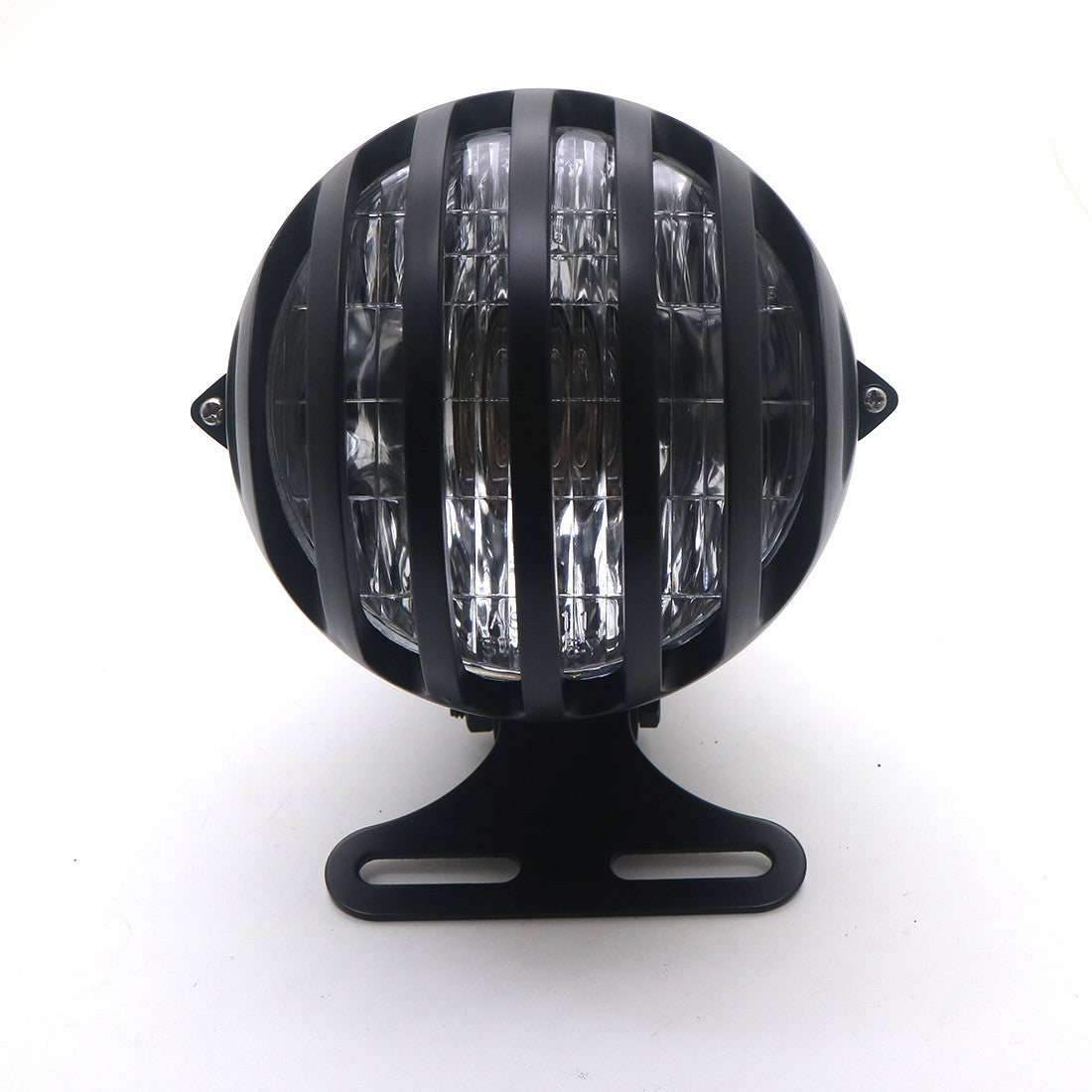 Motorcycle Black Bullet Grill Headlight for Honda for Suzuki for Yamaha for Kawasaki Custom Q