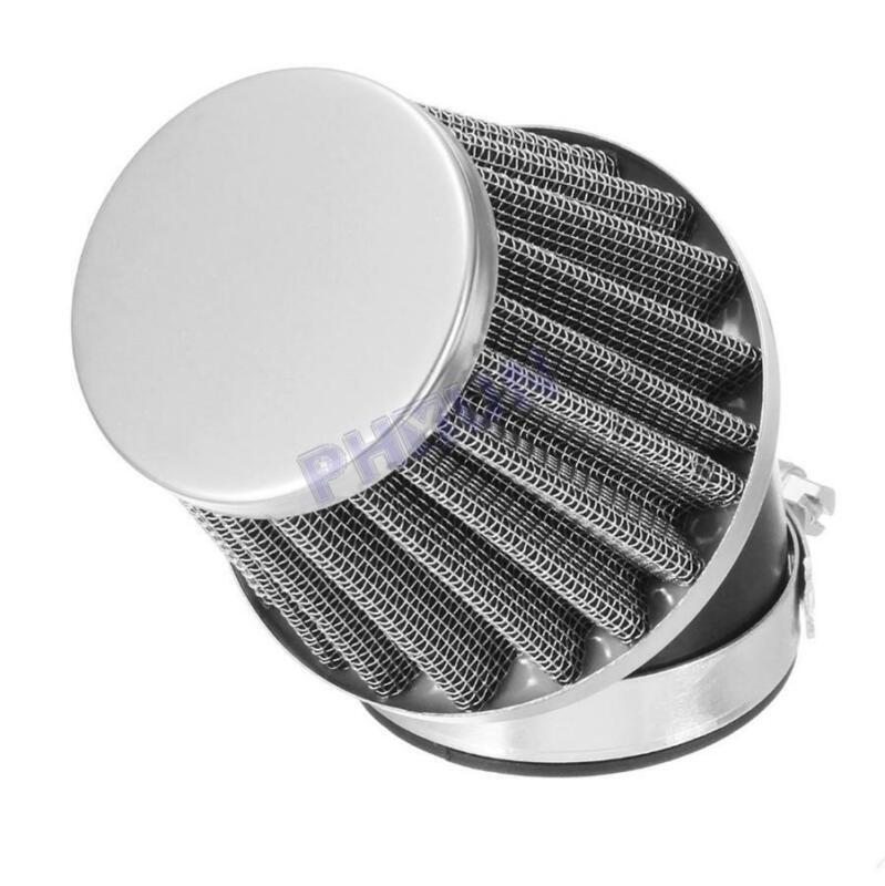 Air filter pod with 45-degree bend inlet suitable for motorcycles, scooters, all-terrain vehicles, off-road bikes, 4x50mm - n