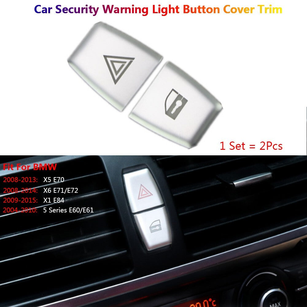 for BMW 5 X1 X5 X6 E70 E71 E84 E60 Car Warning Light Switch Button Cover Sticker