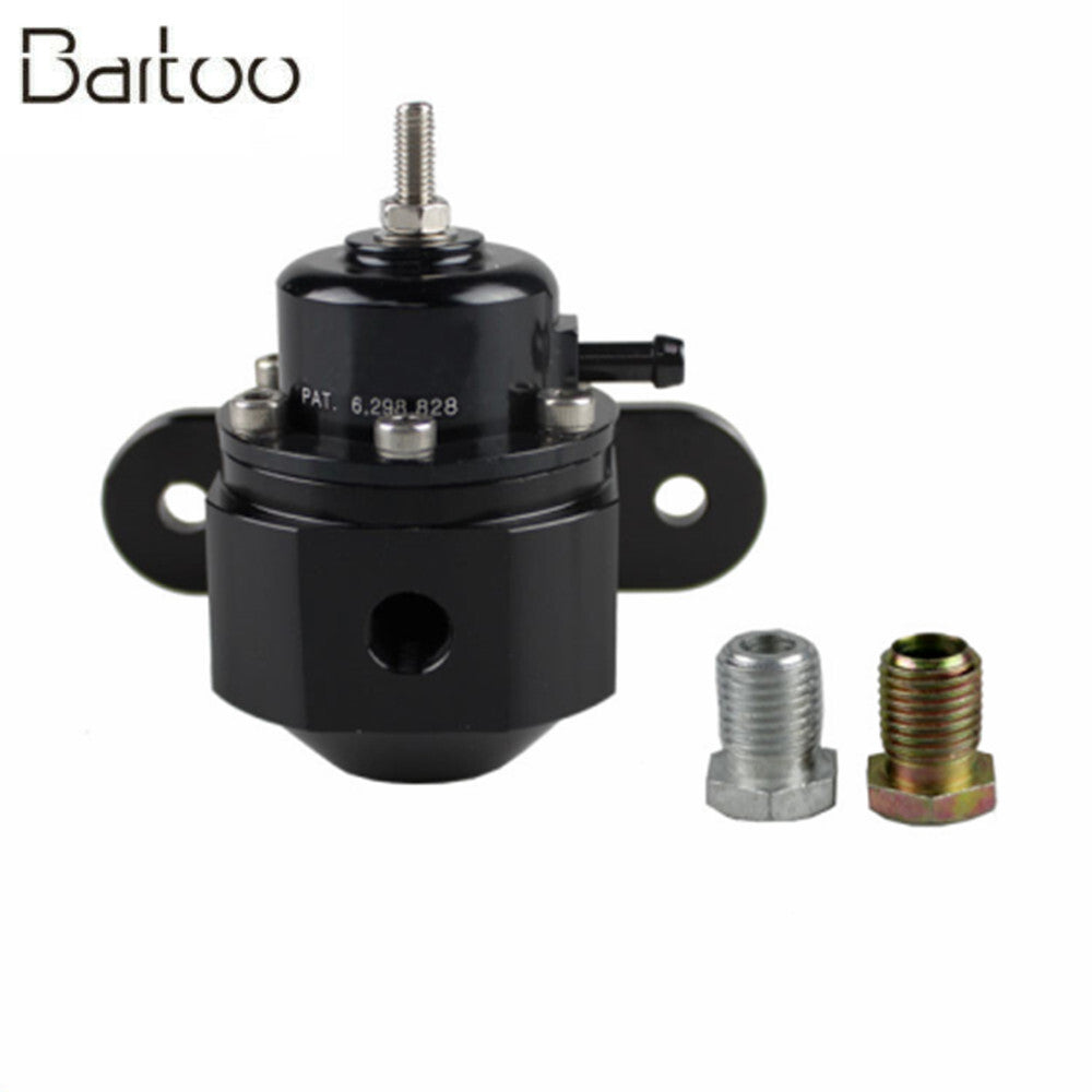 Fuel Pressure Regulator CNC Aluminum PSI Adjustable High Pressure Anodized Black Q