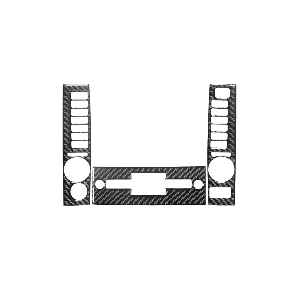 3X Vehicle Carbon Fiber Navigation Panel Cover Trim for Cadillac CTS 2003-2007