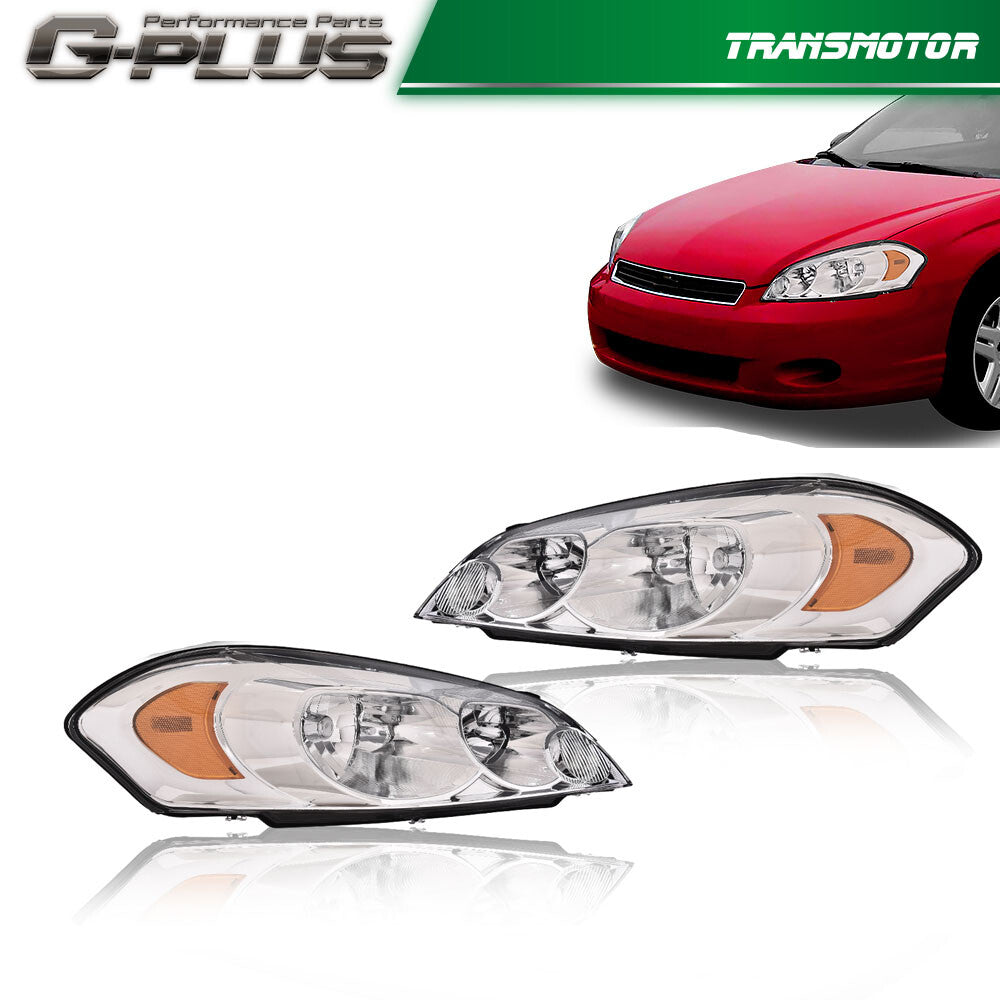 Fits 2009 for Impala 06 07 Monte Carlo for CHRome Housing Headlight Pair - v