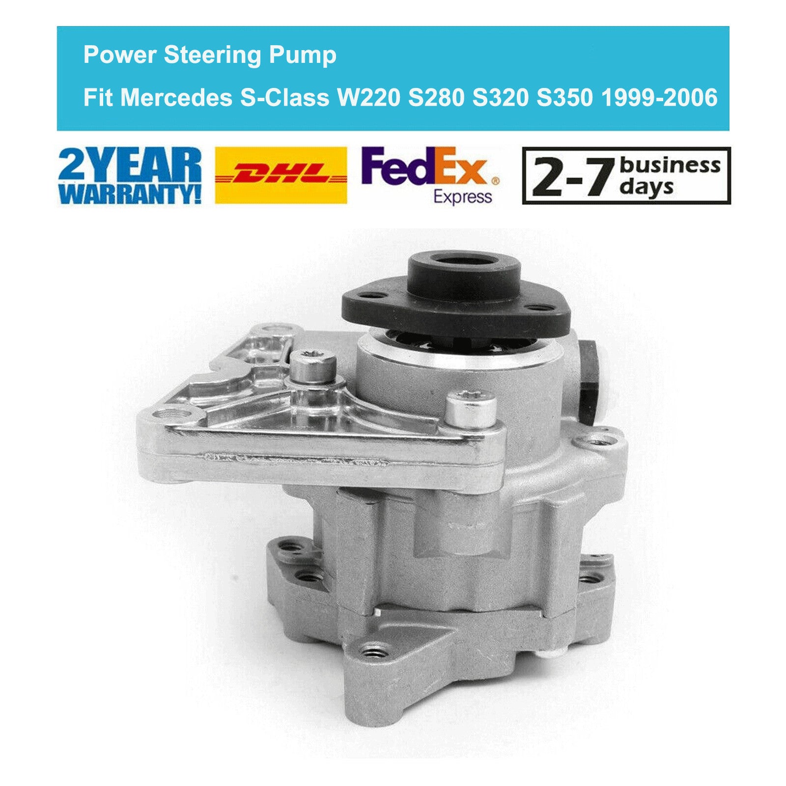 Power Steering Pump Fit for Mercedes W220 S280 S320 S350 4Matic 98-05 A0034665401