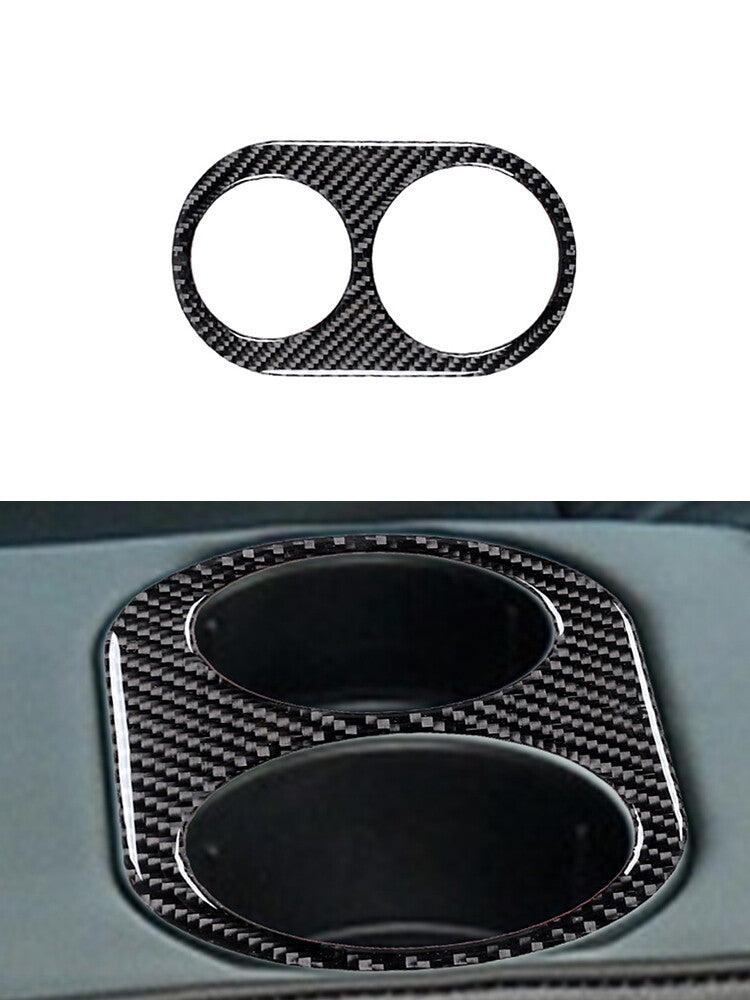 Red Carbon Fiber Water Cup holder Frame Cover Trim for Corolla 2014-2018 v