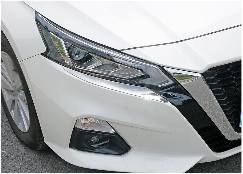 2X Exterior Headlight Lamp Strip Trim for Nissan Altima/Teana 19-22 Chrome Steel