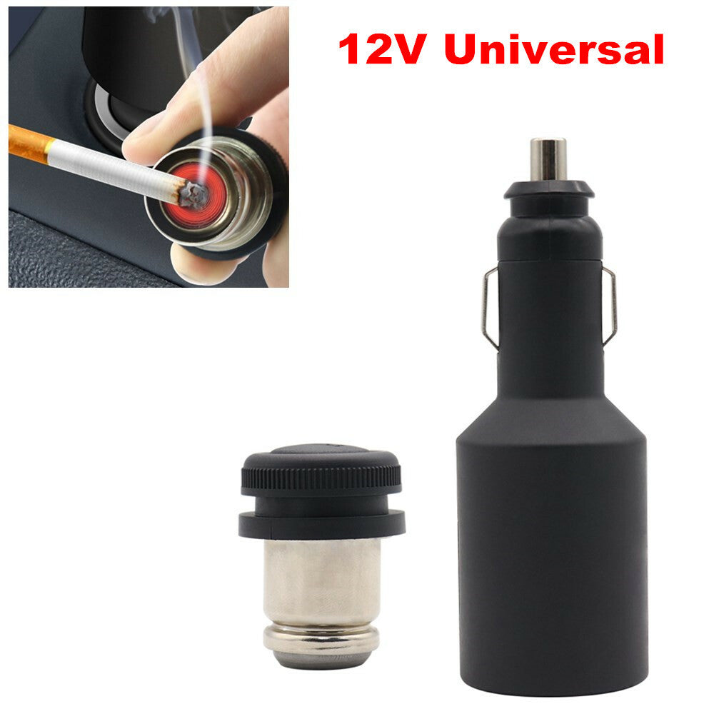 12V DC Power Outlet Car Cigarette Button + Converter Lighter Charger Splitter Set n