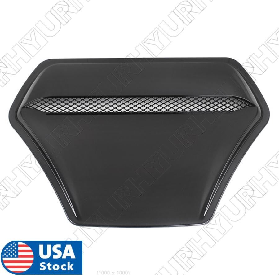 1 x TR Style Hood Vent Glossy Black For Universal ABS Plastic Front new Q