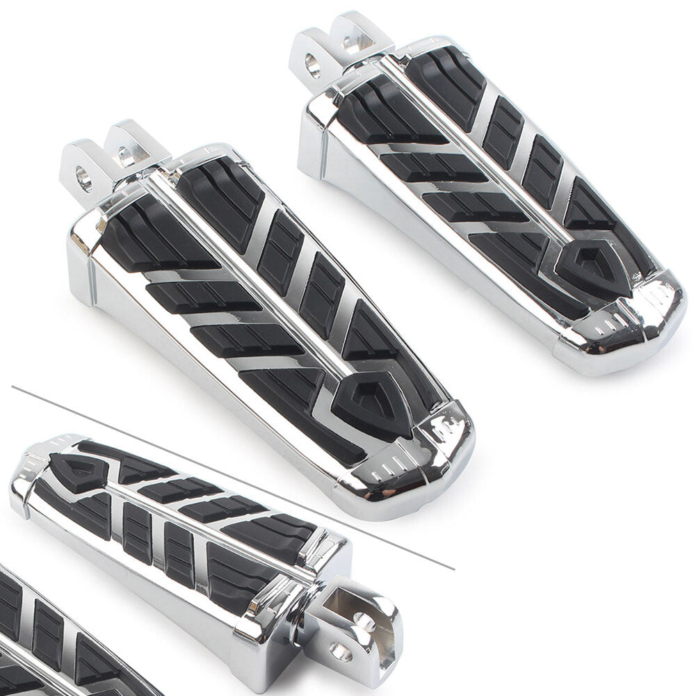 Pair Foot Pegs Footrests Footpegs for Honda CBR900RR Interceptor VFR800 Chrome