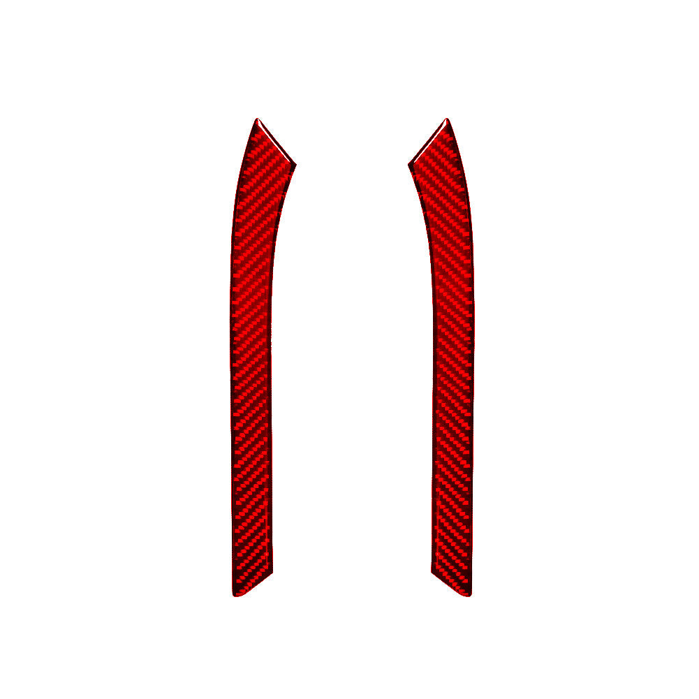 2X Red Carbon Fiber Above Of Navigation Cover Trim For Hilux 2015-2021 v