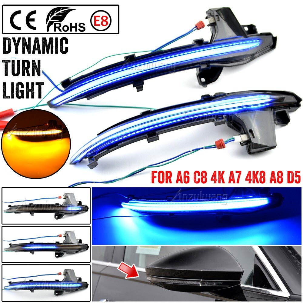 Dynamic LED Mirror Indicator Turn Signal Light for Audi A6 C8 4K A7 4K8 for A8 D5