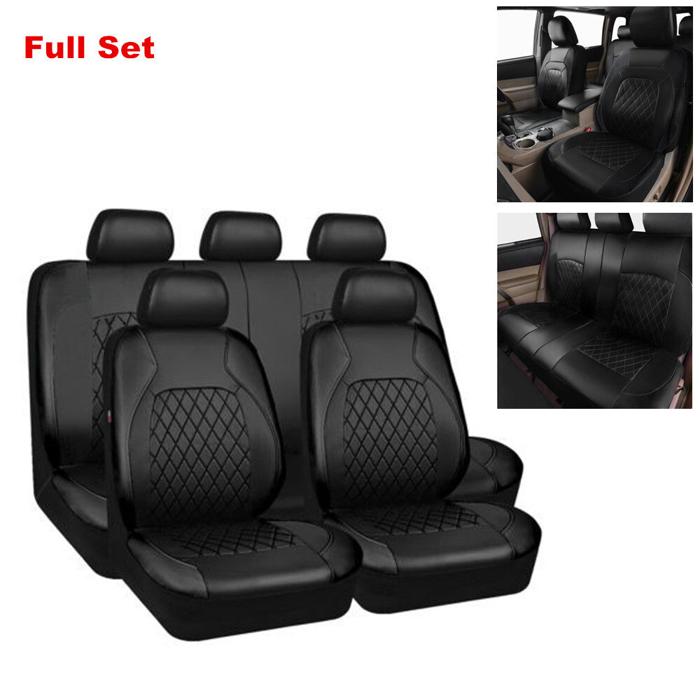 9-piece car for seat cover set, polyurethane synthetic leather, universal car for seat protection, complete set for 5 seats - n