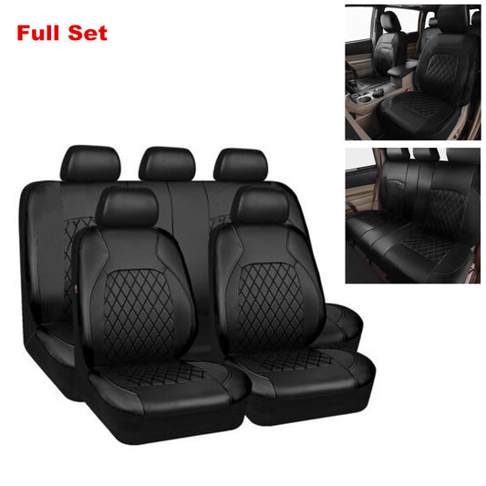 9-piece car for seat cover set, polyurethane synthetic leather, universal car for seat protection, complete set for 5 seats - n