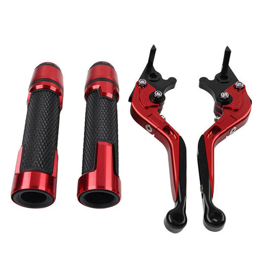for Suzuki GSXR600/750 Folding Extendable Brake Clutch Levers Handlebar Grip Set Q