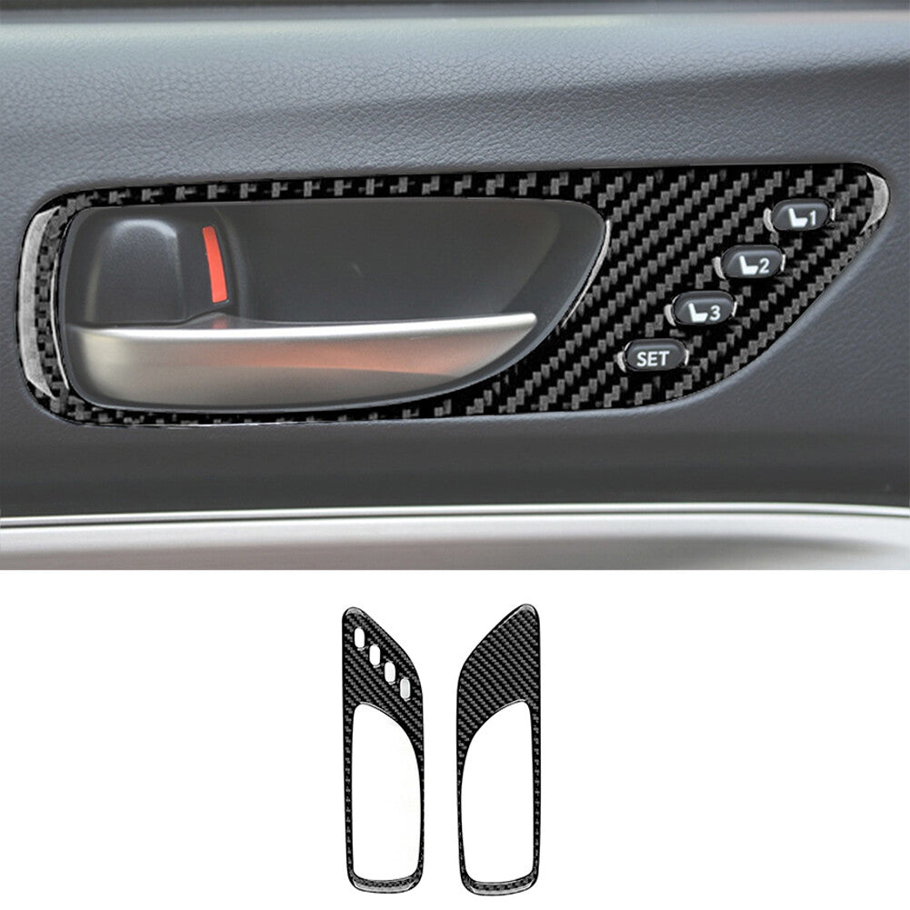 2Pcs Carbon Fiber Front Fog Light Strip Frame Trim For Macan 2015-2017 v