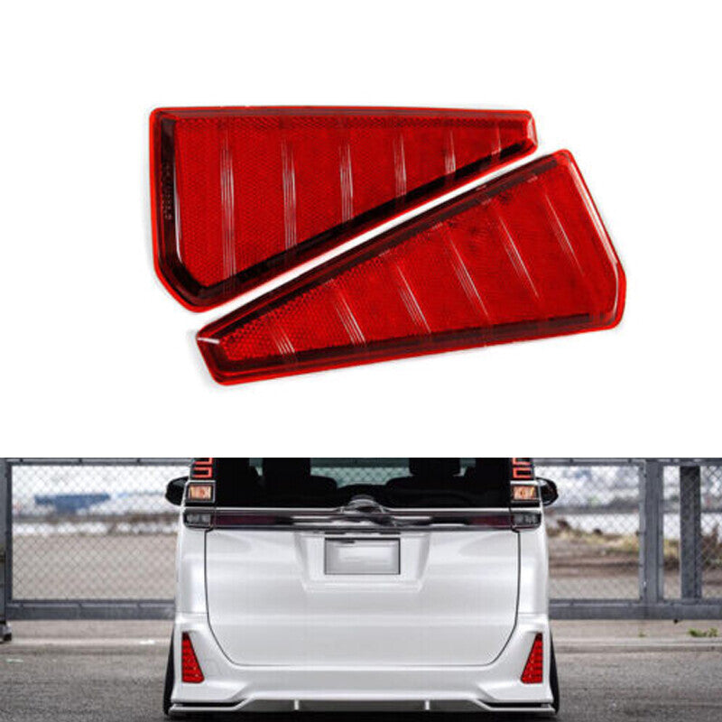 for Toyota NOAH VOXY 80 1 Pair Rear Bumper Light Reflector Lens Stop Brake Lamp
