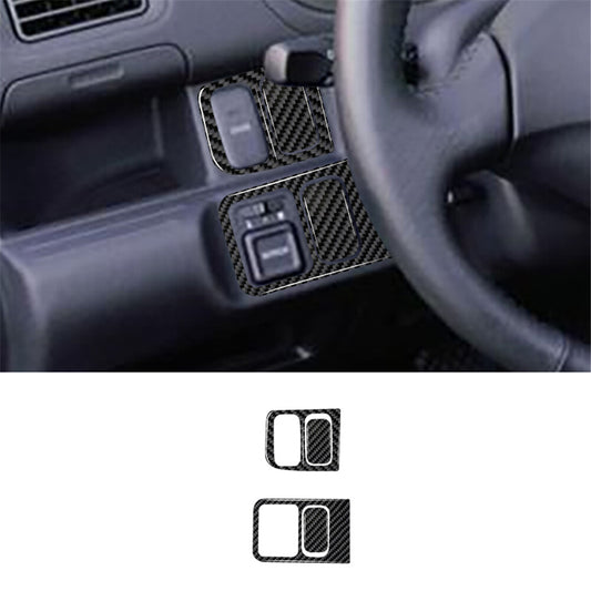 2X Carbon Fiber Rear Door Cup Holder Frame Trim for Honda Ridgeline 2017-2020 v