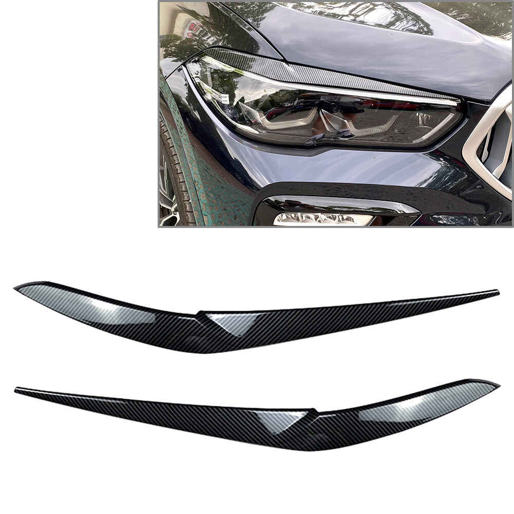 Front Fog Light Lamp Eyebrow Cover Trim for BMW X5 2018-2022 for BMW X6 2019-22