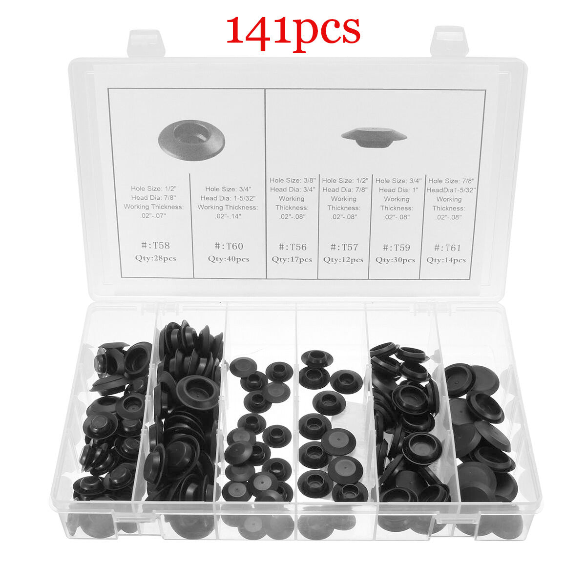 6-digit car body plastic plug button flushing installation sheet metal plug classification 1/2- n