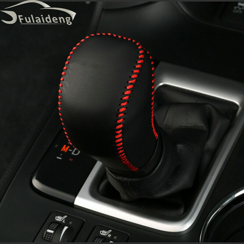 for Toyota Highlander 14-19 Leather Hand-stitched Car Gear Shift Knob Cover Trim