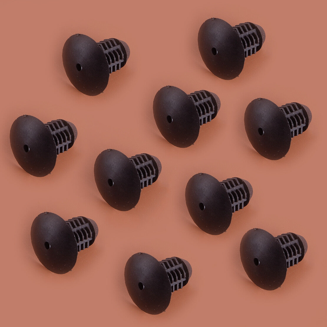 60Pcs 10mm Hole Plastic Clip Push Type Fastener Car Bumper Fender Door Rivet cv v