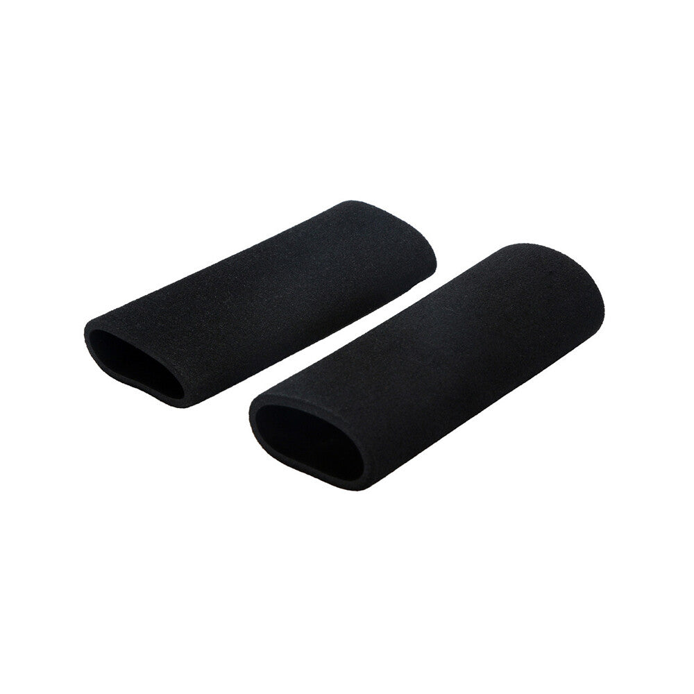 2pcs Black Motorcycle Anti Vibration Slip-on Foam Grip Handlebar Cover Q