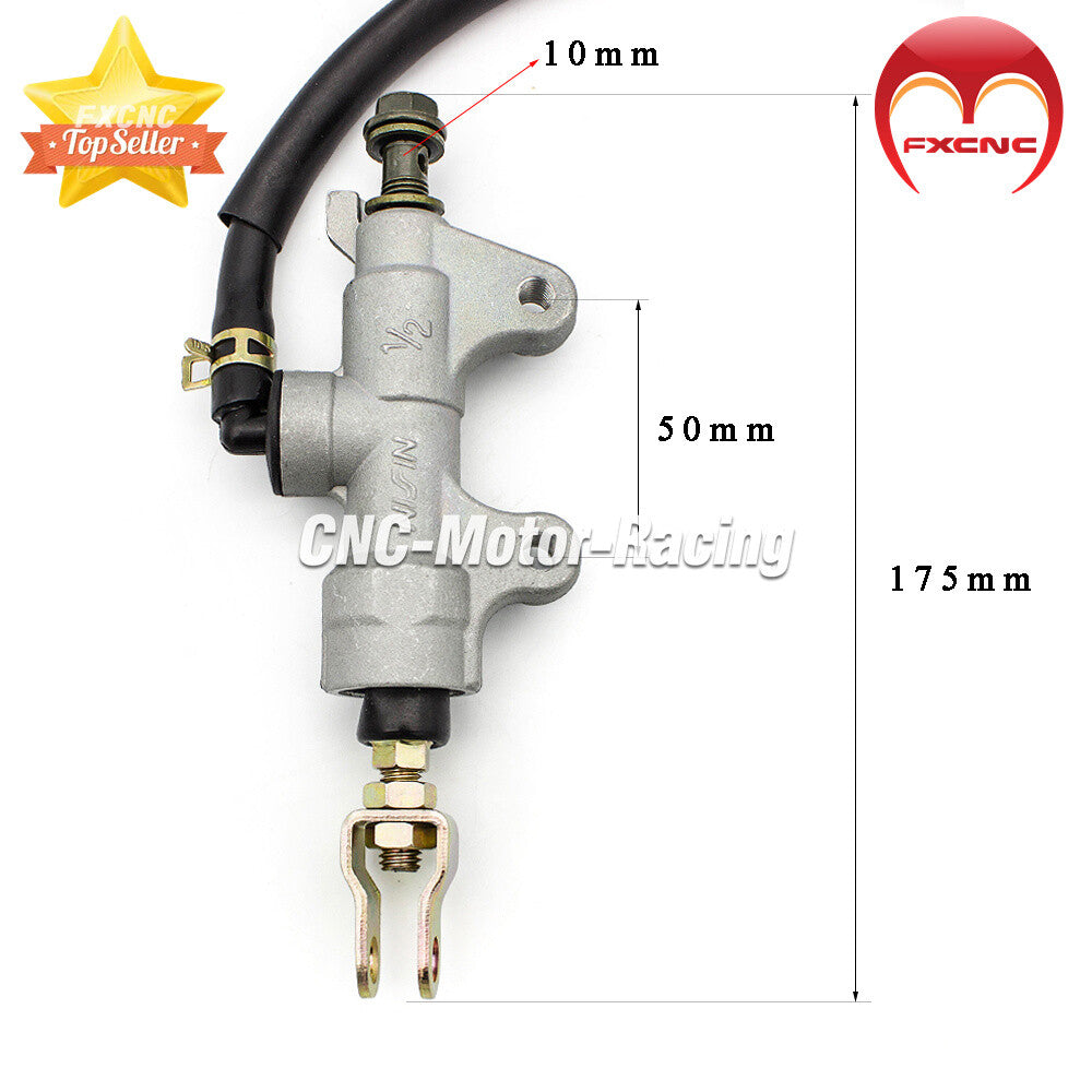 Suitable for Kawasaki ZX900 ZX-9R 1994-03 CNC Black Rear Brake Pump Master Cylinder