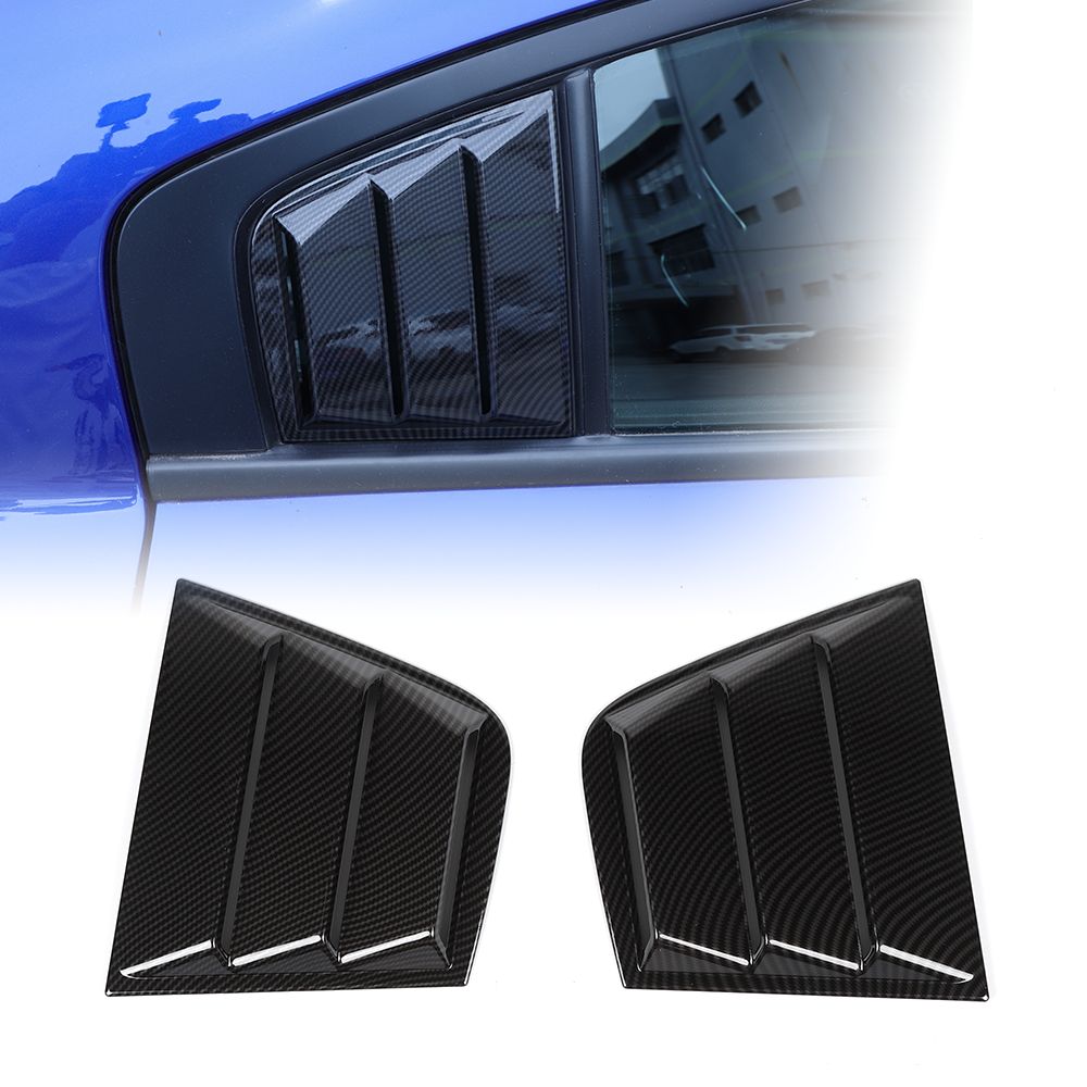 Rear Side Window Blinds Quarter Louver Cover Carbon Fiber for Dodge Charger 11+