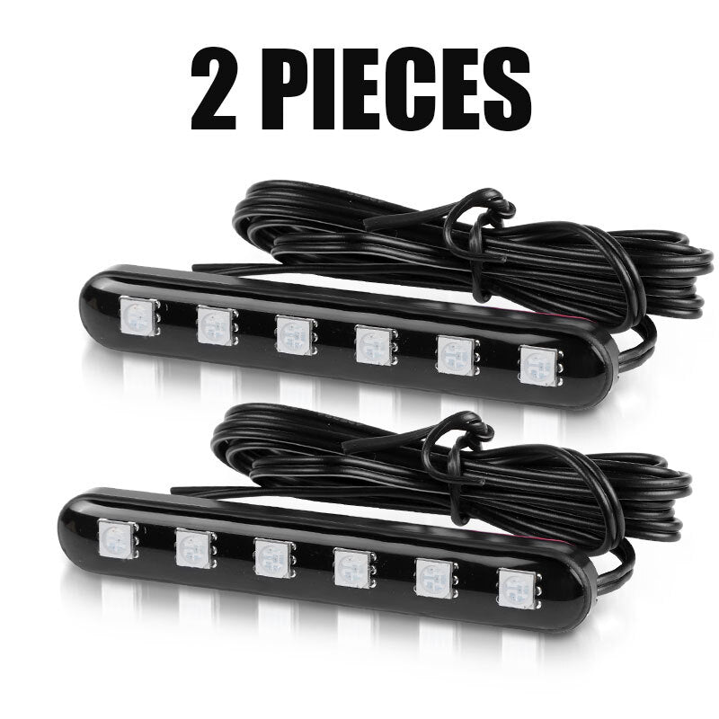 2X Red Motorcycle ATV Trailer LED Strobe Flashing Stop Brake Tail Light Strip US