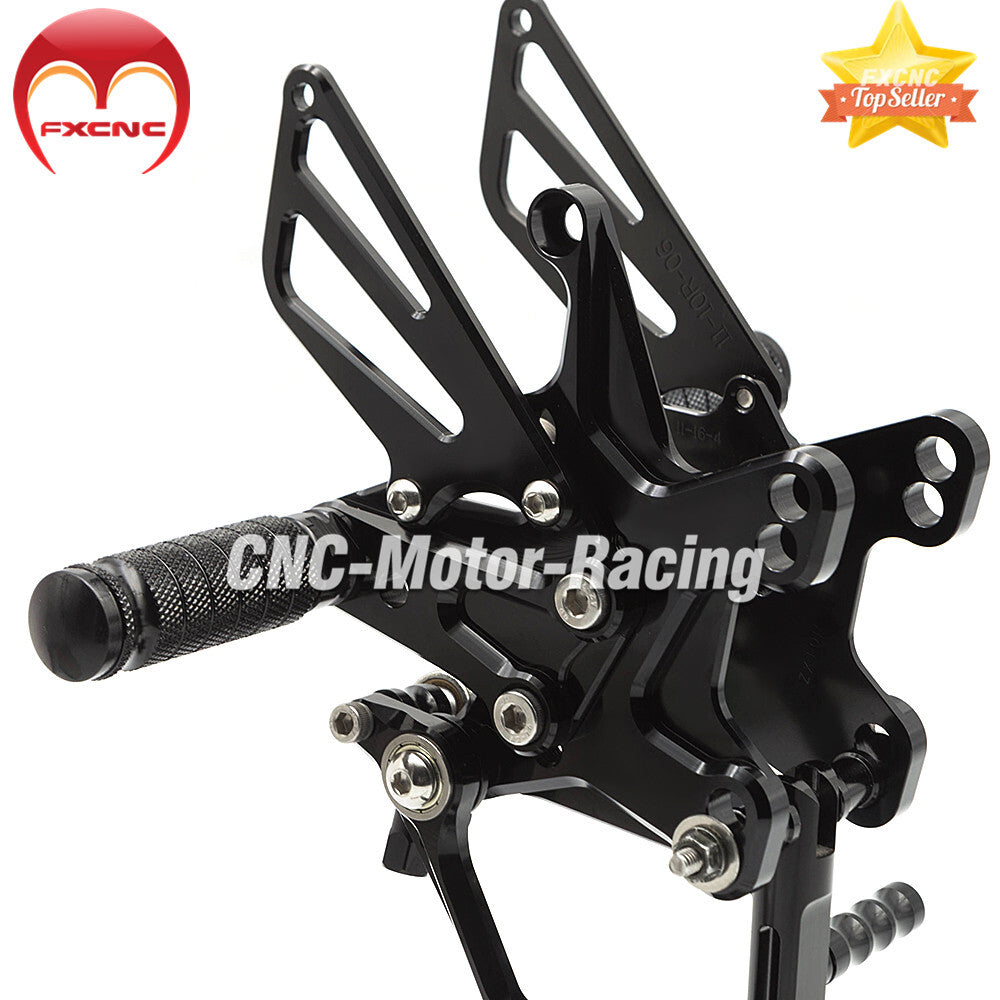 CNC foot spike rear wheel assembly pedal repositioning for Kawasaki ZX10R 2011-2022