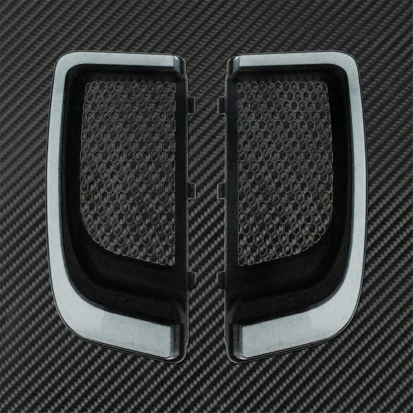LED Fairing Lower Grills Light + Solid Plates Radiator Grills Set Fit for Harley Q