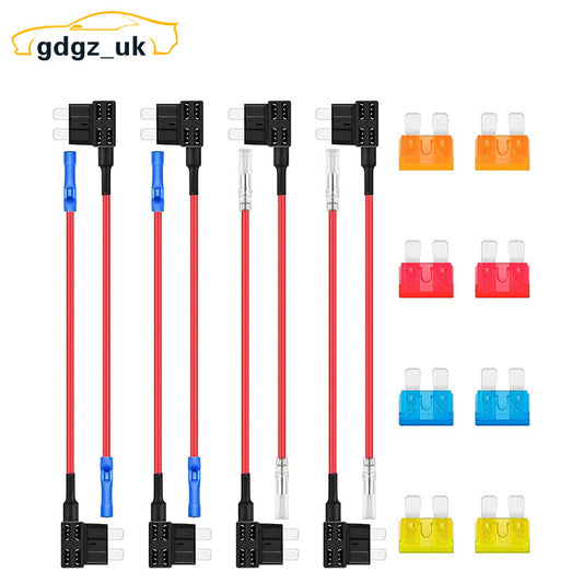 16pcs Car Standard Add a Circuit Fuse TapBlade Fuse Kit Automotive Fuses Holder