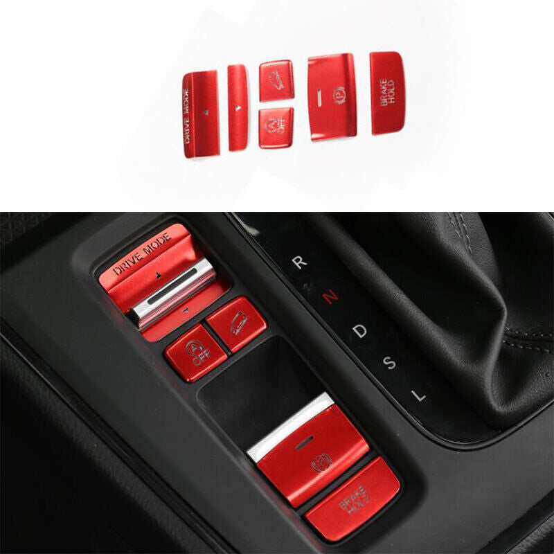 for Honda CR-V 2023-2024 Red Middle Console Gear Shift Button Cover Sticker trim
