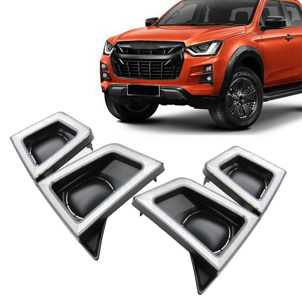 LED Daytime Running Light w/ Turn Signal Lamp Pair for ISUZU D-MAX 2020-2021