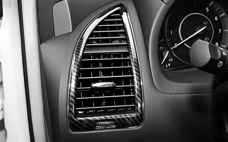 4PCS Air Outlet Vent Trim Carbon Fiber Style for Nissan Armada Patrol 2017-2024