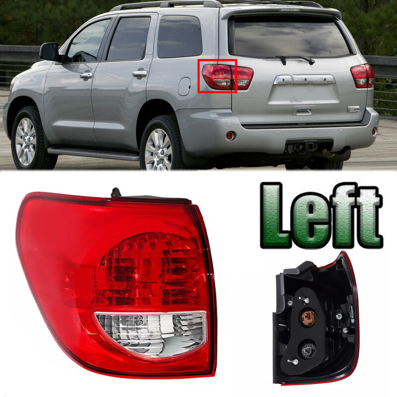 Left Rear Tail Light Brake Turn Signal With Bulb For Sequoia 2008-2017 v