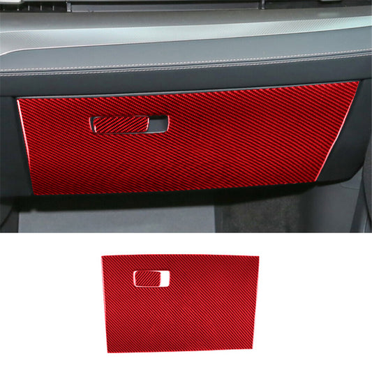 Red interior carbon fiber glove box lid trim  for ford  for Mustang Mach-E 2021-22