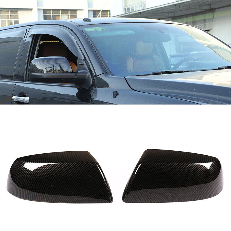 Carbon fiber side mirror cap trim for ABS, suitable for Tundra Sequoia 07-20- n