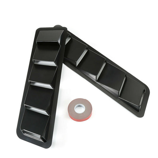 1Pair Car Exterior Decoration Hood Sticker Black Side Air Intake Flow Vent Cover