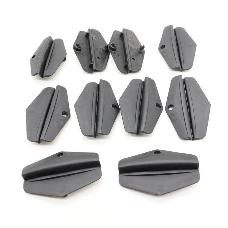 General black ABS car rear bumper lip diffuser 5 Fin tail fin distributor- v